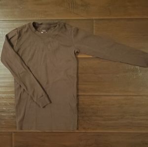 Primary size 6-7 kids brown pajama shirt
